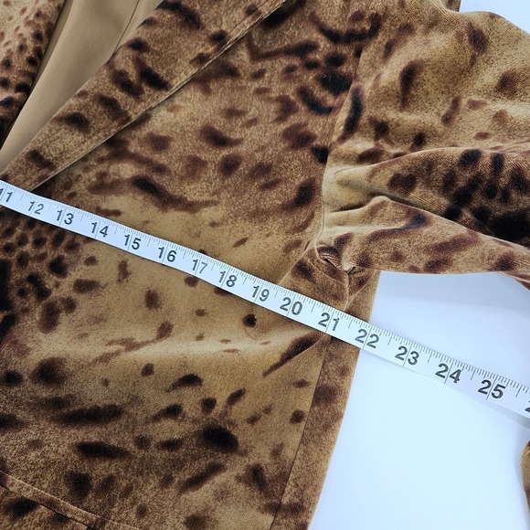 Vtg Linda Allard Ellen Tracy Leopard Velvet Blazer Jacket Women Size 10 Boho - Picture 4 of 8